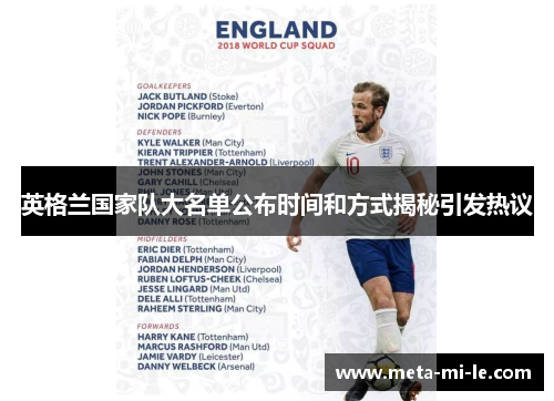 英格兰国家队大名单公布时间和方式揭秘引发热议
