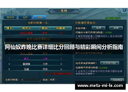 阿仙奴昨晚比赛详细比分回顾与精彩瞬间分析指南